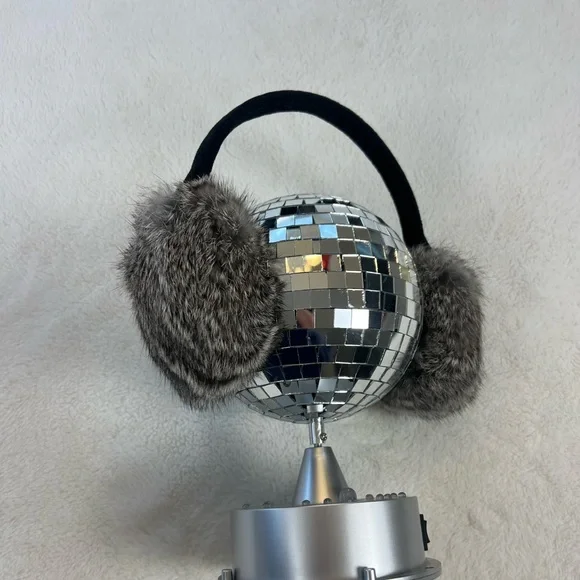 Fluffy Rabbit & Velvet Covered Earmuffs - Picture 2 of 7